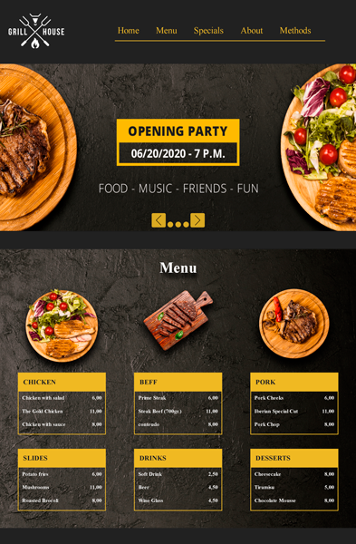 foto de preview GrillHouse-Website